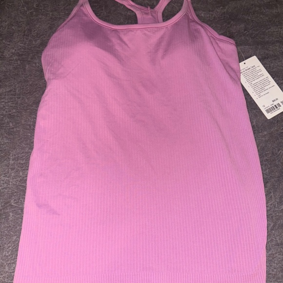 NWT Lululemon Ebb to Street Tank Dahlia Mauve Size 12 - Picture 2 of 4